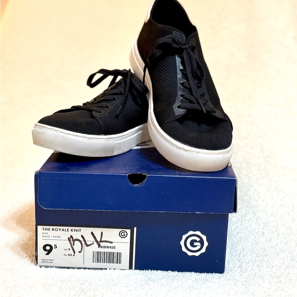 Greats Royale Black Knit Sneakers